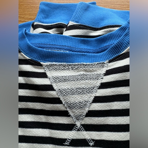 NWOT Free People Classic Striped Oversized Crewneck - Picture 5 of 8
